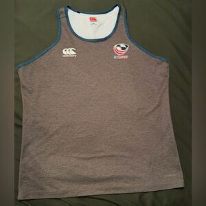 Gray Men's USA Rugby Tank Top